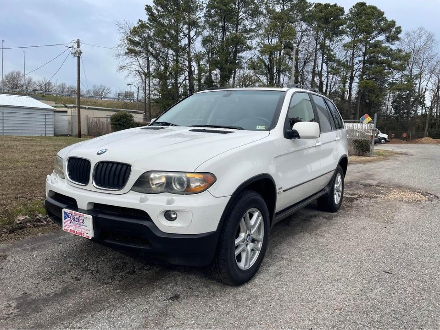 2004 WHITE /Black BMW X5 (5UXFA13514L) with an i6 3.0 engine, Automatic transmission, located at 5700 Curlew Drive, Norfolk, VA, 23502, (757) 455-6330, 36.841885, -76.209412 - Photo#1